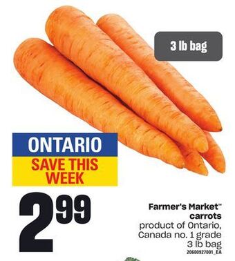 Independent Grocer Farmer's market™ carrots, 3 lb bag offer