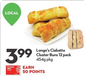 Longo's Longo's ciabatta cluster buns offer