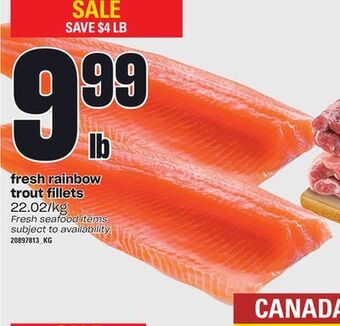 Independent Grocer Fresh rainbow trout fillets offer