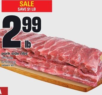 Independent Grocer Pork side ribs offer