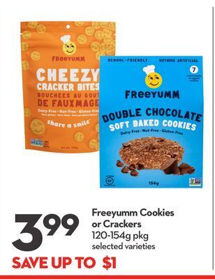 Longo's Freeyumm cookies or crackers offer