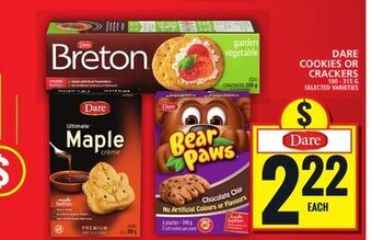Food Basics Dare cookies or crackers offer