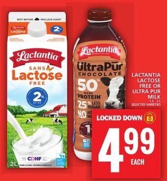 Food Basics Lactantia lactose free or ultra pur milk offer