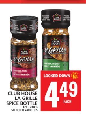 Food Basics Club house la grille spice bottle offer
