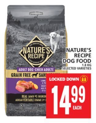 Food Basics Nature's recipe dog food offer
