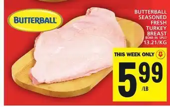 Food Basics Butterball seasoned fresh turkey breast offer