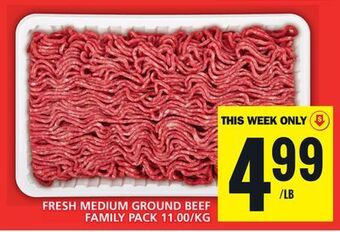 Food Basics Fresh medium ground beef family pack offer