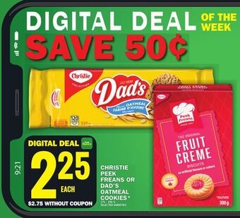 Food Basics Christie peek freans or dad's oatmeal cookies offer