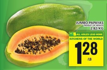 Food Basics Jumbo papayas offer