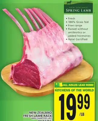 Food Basics New zealand fresh lamb rack offer