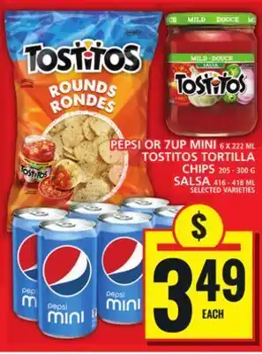 Food Basics Pepsi or 7up mini or tostitos tortilla chips or salsa offer