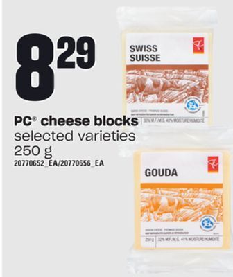Loblaws Pc® cheese blocks, 250 g offer