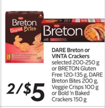 Sobeys Dare breton or vinta crackers offer
