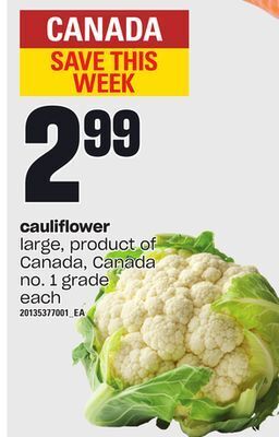 Loblaws Cauliflower offer