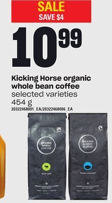 Loblaws Kicking horse organic whole bean coffee, 454 g offer