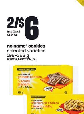 Loblaws No name® cookies, 198-368 g offer