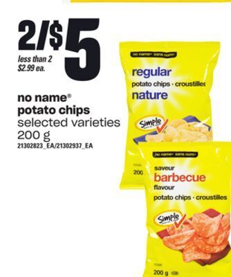 Loblaws No name® potato chips, 200 g offer