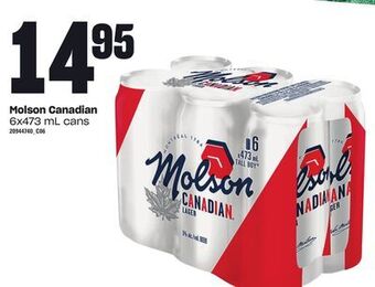 Loblaws Molson canadian, 6x473 ml cans offer