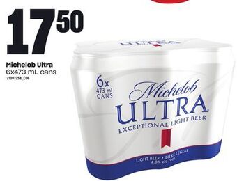 Loblaws Michelob ultra, 6x473 ml cans offer