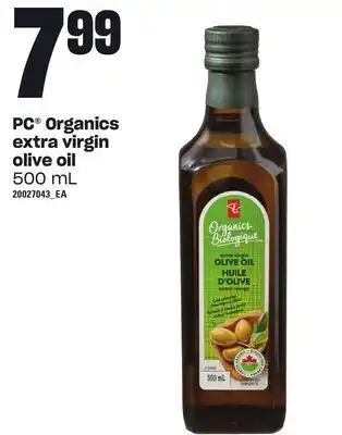 Loblaws Pc® organics extra virgin olive oil, 500 ml offer