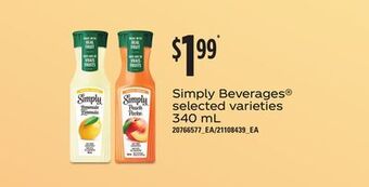 Loblaws Simply beverages®, 340 ml offer