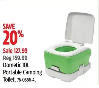 Canadian Tire Dometic 10l portable camping toilet offer
