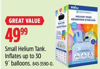 Canadian Tire Airise small helium tank offer