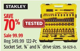 Canadian Tire Stanley 122-pc socket set offer
