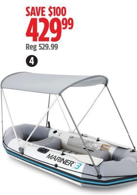 Canadian Tire Intex mariner inflatable boat with canopy offer