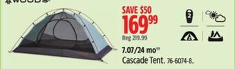 Canadian Tire Woods cascade tent offer