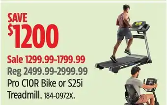 Canadian Tire Pro c10r bike or s25i treadmill offer