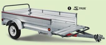 Canadian Tire Stirling 4´ x 7´ galvalume plus box trailer offer