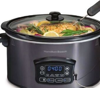 Canadian Tire Hamilton beach 6-qt set & forget defrost slow cooker offer