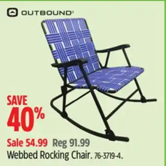 Canadian Tire Outbound webbed rocking chair offer