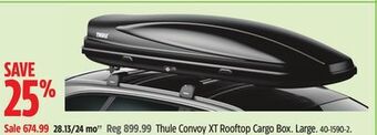 Canadian Tire Thule convoy xt rooftop cargo box offer
