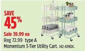 Canadian Tire Type a momentum 3-tier utility cart offer
