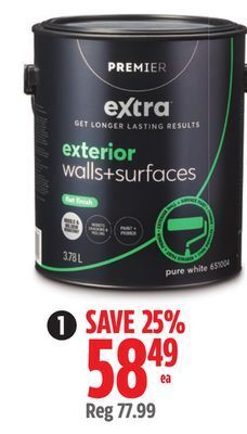 Canadian Tire Premier exterior paint offer