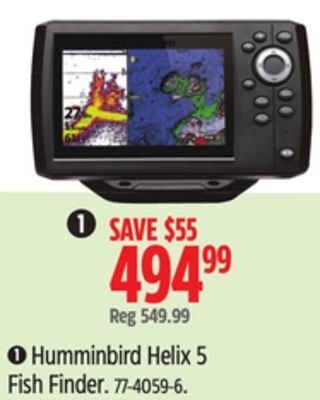 Canadian Tire Humminbird helix 5 fish finder offer