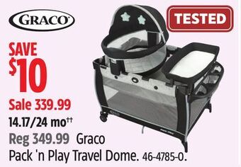 Canadian Tire Graco pack 'n play travel dome offer