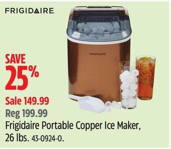 Canadian Tire Frigidaire portable copper ice maker, 26 lbs offer