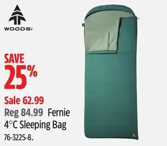 Canadian Tire Woods fernie 4°c sleeping bag offer