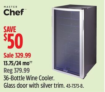 Canadian Tire Master chef 36-bottle wine cooler offer