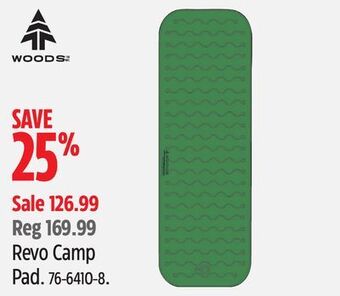 Canadian Tire Woods revo camp pad offer