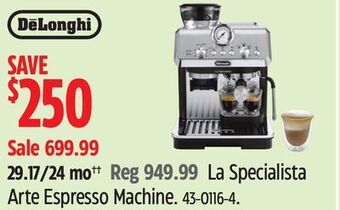 Canadian Tire Delonghi la specialista arte espresso machine offer