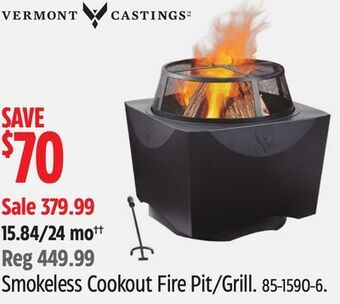 Canadian Tire Vermont castings smokeless cookout fire pit/grill offer
