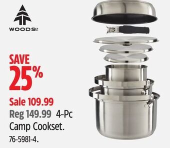 Canadian Tire Woods 4-pc camp cookset offer