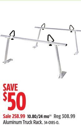 Canadian Tire Erickson aluminum truck rack offer