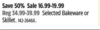 Canadian Tire Lagostina selected bakeware or skillet offer