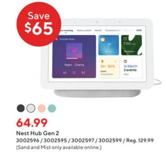 Staples Google nest hub gen 2 offer