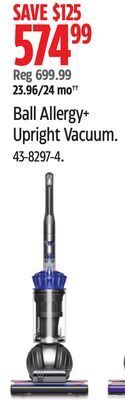 Canadian Tire Dyson ball allergy+ upright vacuum offer